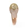 Image 2 : 1.55 ctw Diamond and Pearl Ring 18K Rose Gold
