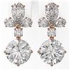 Image 2 : 2.75 ctw Diamond Designer Earrings 18K Rose Gold