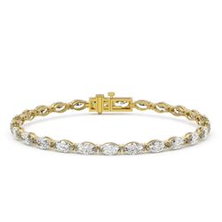 12 ctw Marquise Diamond Eternity Bracelet 18K Yellow Gold