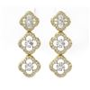 Image 2 : 5 ctw Diamond Designer Earrings 18K Yellow Gold