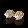 2.75 ctw VS/SI Diamond Micro Pave Stud Earrings 18K Yellow Gold