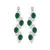 16.12 ctw Emerald & VS Diamond Earrings 18K White Gold