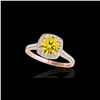 Image 1 : 1.65 ctw Certified SI/I Fancy Intense Yellow Diamond Ring 10K Rose Gold