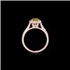 Image 2 : 1.65 ctw Certified SI/I Fancy Intense Yellow Diamond Ring 10K Rose Gold