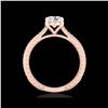 1.45 ctw VS/SI Diamond Solitaire Art Deco Ring 18K Rose Gold