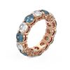 Image 1 : 7.28 ctw Intense Blue Diamond Ring 18K Rose Gold