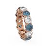 Image 2 : 7.28 ctw Intense Blue Diamond Ring 18K Rose Gold