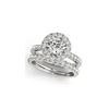 2.54 ctw Certified VS/SI Diamond 2pc Wedding Set Halo 14K White Gold