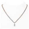 12.5 ctw Marquise Cut Diamond Necklace 18K Rose Gold