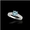 1.82 ctw SI Certified Fancy Blue Diamond Solitaire Ring 10K White Gold