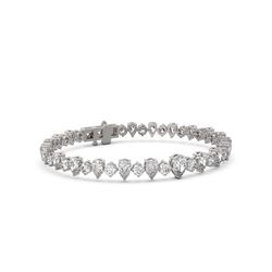 11.50 ctw Pear Diamond Designer Bracelet 18K White Gold