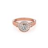 1.75 ctw Certified VS/SI Diamond Halo Ring 18K Rose Gold