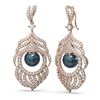 Image 2 : 3.52 ctw Diamond and Pearl Earrings 18K Rose Gold