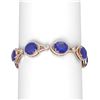 60.25 ctw Sapphire & Diamond Bracelet 18K Rose Gold