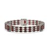 23.08 ctw Garnet & Diamond Bracelet 14K White Gold