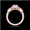 Image 1 : 1.01 ctw VS/SI Diamond Solitaire Art Deco 3 Stone Ring 18K Rose Gold