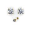 Image 1 : 1.06 ctw Cushion VS/SI Diamond Stud Designer Earrings 18K Yellow Gold