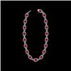 Image 2 : 56 ctw Ruby & Micro VS/SI Diamond Eternity Necklace 14K White Gold