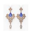 Image 1 : 10.5 ctw Tanzanite & Diamond Earrings 18K Rose Gold