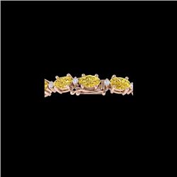 19.7 ctw Citrine & VS/SI Diamond Eternity Bracelet 10K Rose Gold