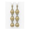 Image 1 : 3 ctw Diamond and Pearl Earrings 18K Yellow Gold