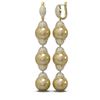 Image 2 : 3 ctw Diamond and Pearl Earrings 18K Yellow Gold
