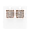 Image 1 : 3.26 ctw Diamond Earrings 18K Rose Gold