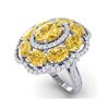 Image 1 : 13.71 ctw Canary Citrine & VS Diamond Ring 18K White Gold