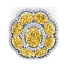 Image 2 : 13.71 ctw Canary Citrine & VS Diamond Ring 18K White Gold