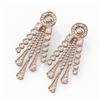 Image 1 : 13 ctw Diamond Designer Earrings 18K Rose Gold
