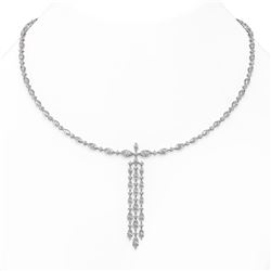 18 ctw Marquise Diamond Designer Necklace 18K White Gold