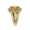 Image 2 : 4.89 ctw Canary Citrine & Diamond Ring 18K Yellow Gold