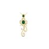 Image 1 : 5.85 ctw Emerald & Micro Designer VS/SI Diamond Earrings 14K Yellow Gold