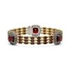 Image 1 : 33.85 ctw Garnet & Diamond Bracelet 14K Yellow Gold
