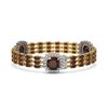 Image 2 : 33.85 ctw Garnet & Diamond Bracelet 14K Yellow Gold