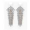 Image 1 : 10.2 ctw Diamond Earrings 18K Rose Gold