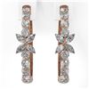 Image 2 : 2 ctw Diamond Designer Earrings 18K Rose Gold