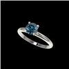 Image 1 : 1.03 ctw Certified Intense Blue Diamond Engagement Ring 10K White Gold
