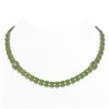 Image 1 : 56.5 ctw Peridot & Diamond Necklace 14K White Gold