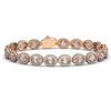 Image 1 : 15.20 ctw Oval Cut Diamond Micro Pave Bracelet 18K Rose Gold