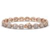 Image 2 : 15.20 ctw Oval Cut Diamond Micro Pave Bracelet 18K Rose Gold