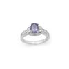 Image 1 : 2.0 ctw Tanzanite & Diamond Ring 18K White Gold