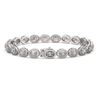 Image 2 : 9.49 ctw Oval Cut Diamond Micro Pave Bracelet 18K White Gold