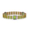 Image 2 : 26.14 ctw Peridot & Diamond Bracelet 14K Rose Gold