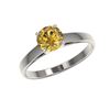 Image 2 : 1.02 ctw Certified Intense Yellow Diamond Engagement Ring 10K White Gold