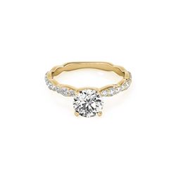 0.93 ctw Certified VS/SI Diamond Ring 18K Yellow Gold