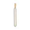 Image 1 : 10kt Yellow Gold Round Diamond Vertical Narrow Oval Outline Pendant 1/5 Cttw