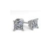 Image 2 : 1.00 ctw Princess Cut VS/SI Diamond Designer Earrings 14K Rose Gold