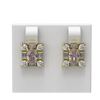 Image 1 : 3.5 ctw Morganite & Diamond Earrings 18K Yellow Gold