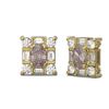 Image 2 : 3.5 ctw Morganite & Diamond Earrings 18K Yellow Gold